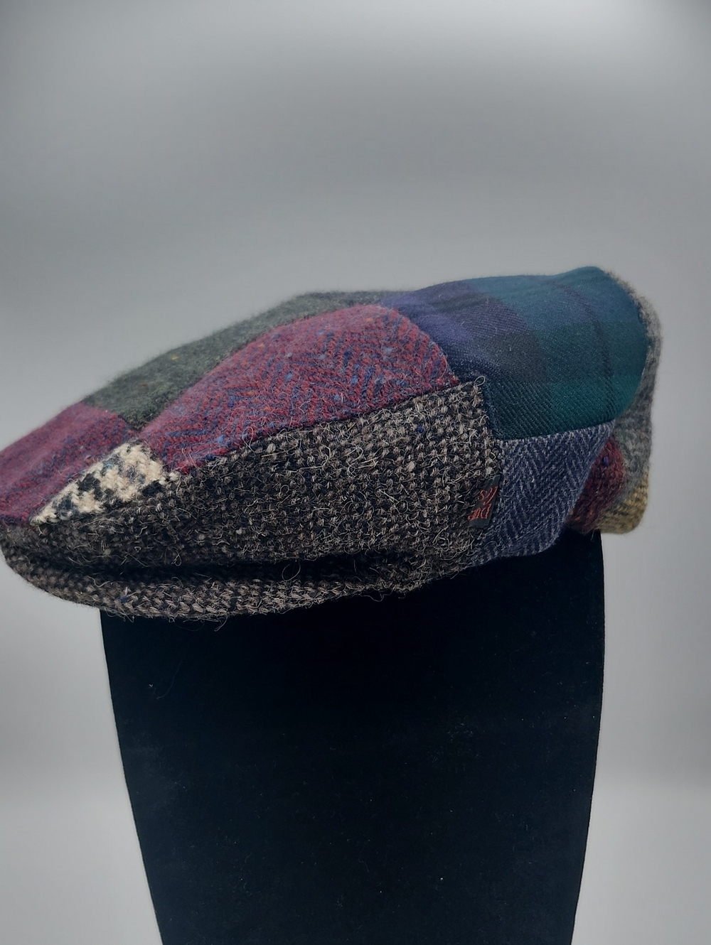 Hats Of Ireland Patchwork Wool Driver Cap in Patchwork Medium